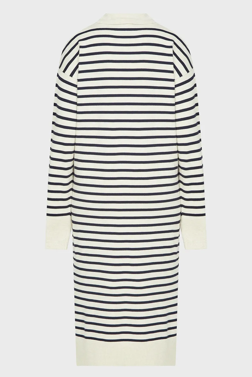Жіноча бежева сукня у смужку CO JERSEY STITCH POLO SWT DRESS 5