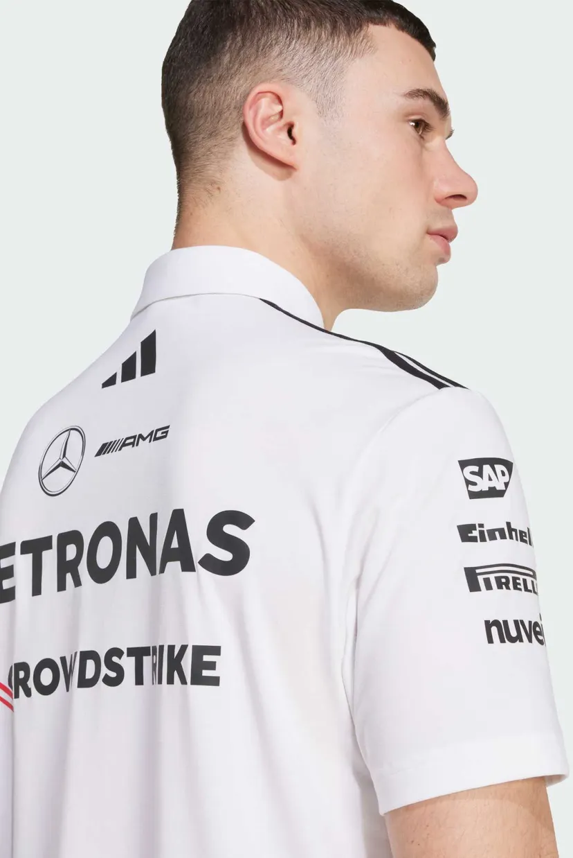 Чоловіче біле поло Mercedes - AMG Petronas Formula One Team 4