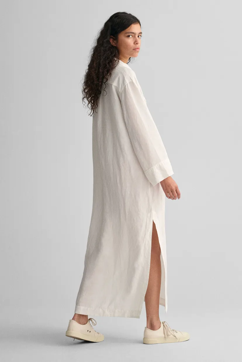 Женское белое платье RELAXED MAXI LINEN CAFTAN 5