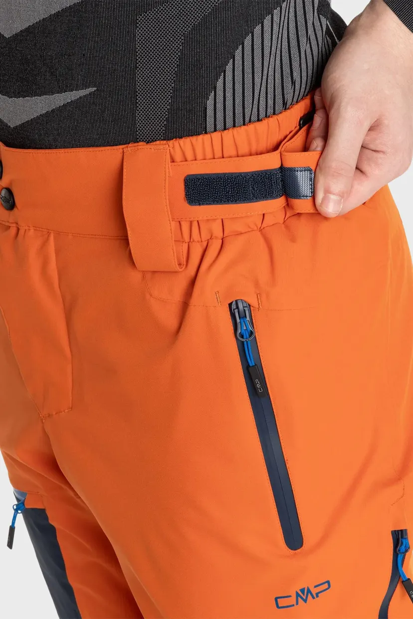 Мужские оранжевые лыжные брюки FREE RIDE TWILL 4