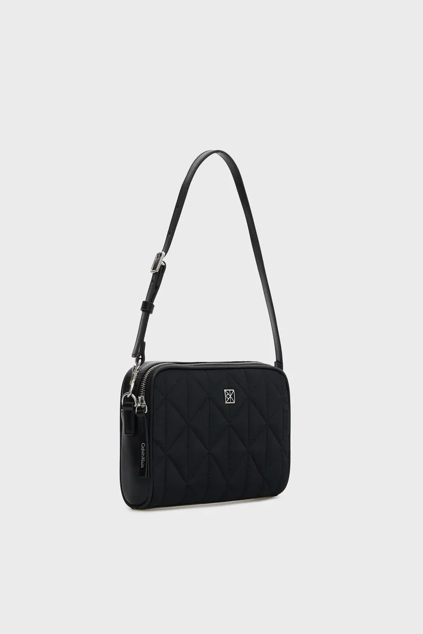 Жіноча чорна сумка QUILTED NYLON 2X STRAP 3
