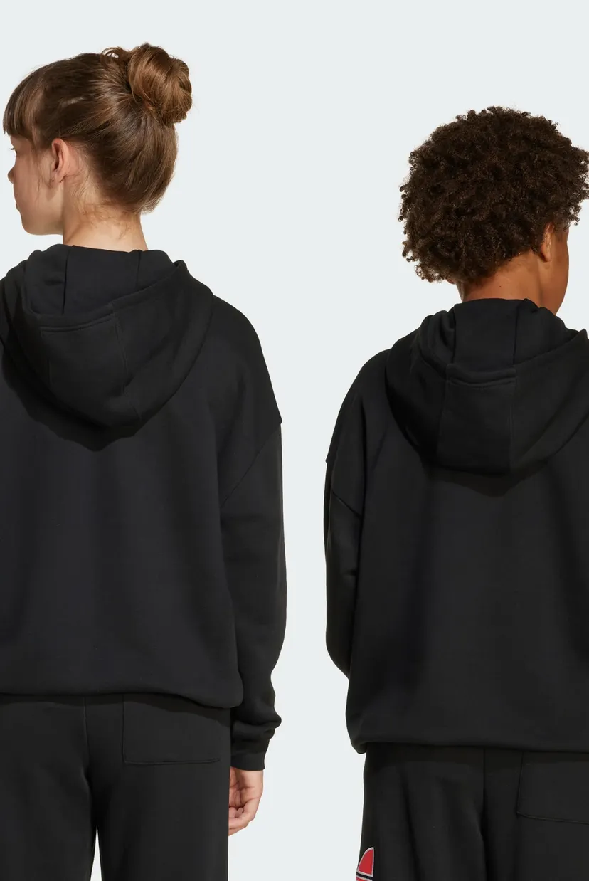 Детское черное худи Big Logo Oversized Kids 4