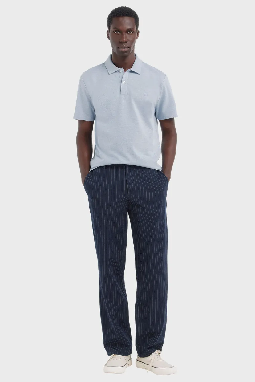 Чоловіче блакитне поло slim fit 4