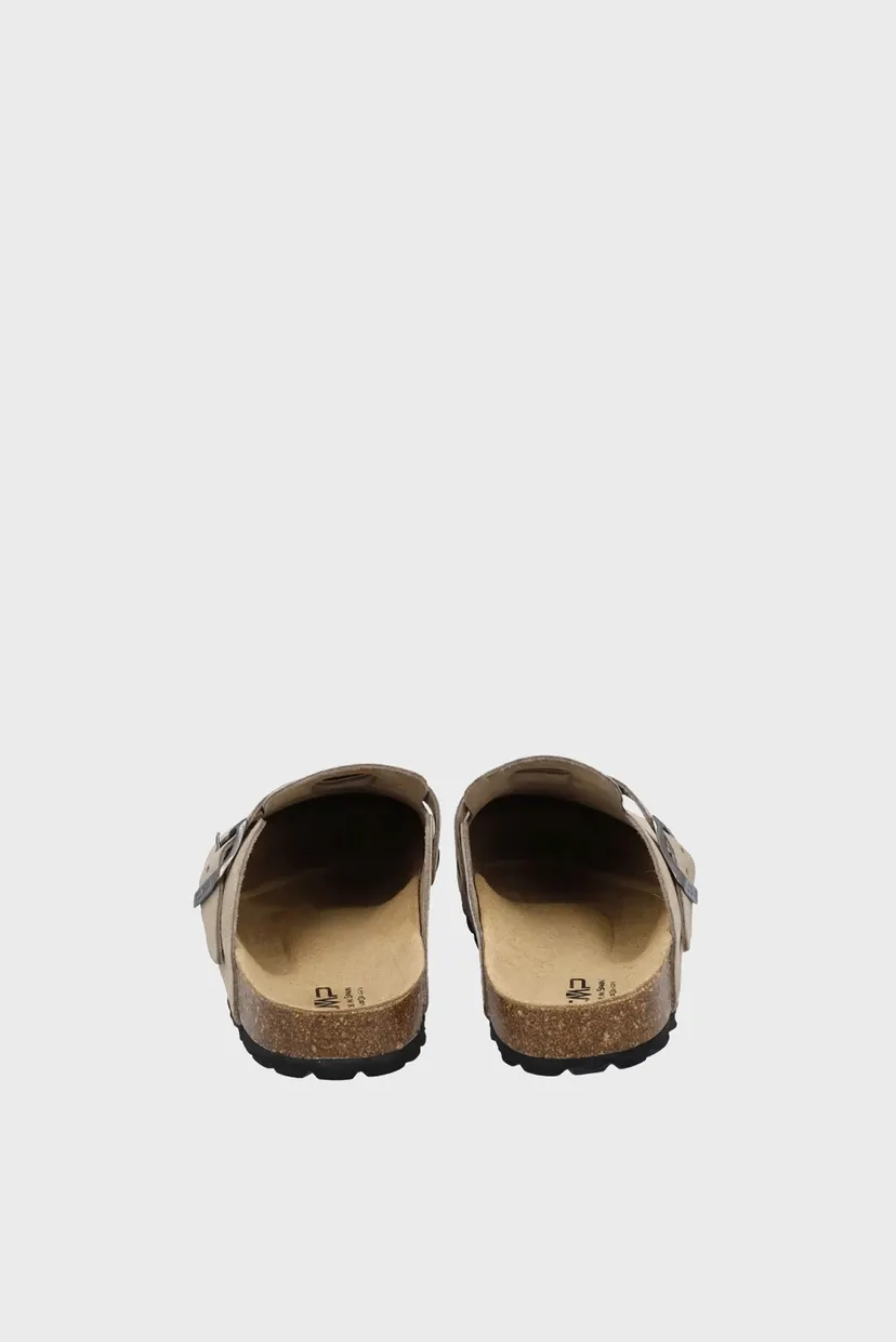 Женские бежевые замшевые клоги NAVARRO SLIPPERS 5