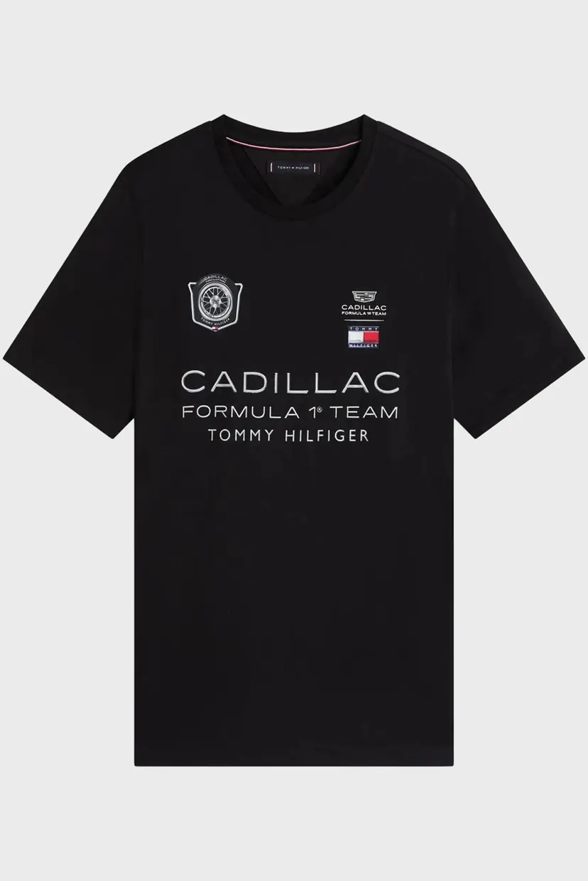 Мужская черная футболка TH x Cadillac Formula 1® Team 6