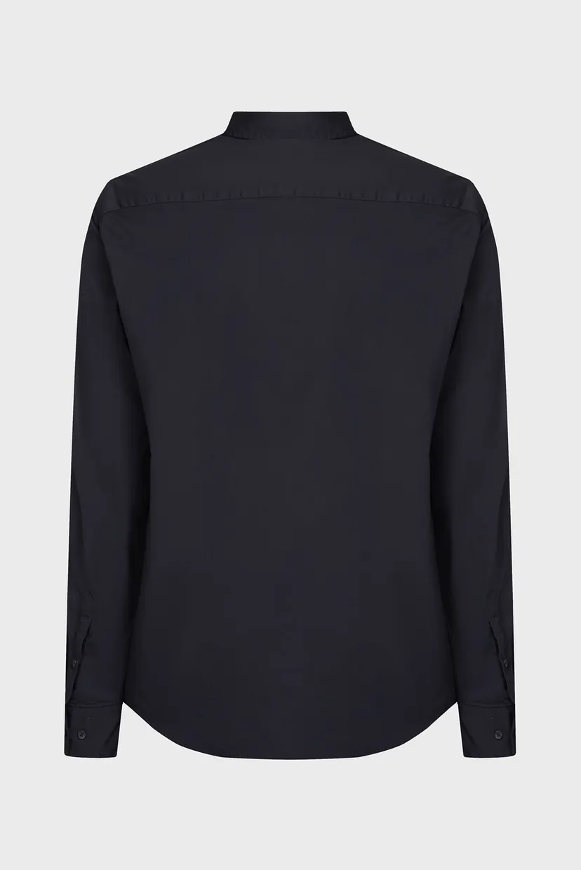 Чоловіча чорна сорочка STRETCH POPLIN SLIM 6