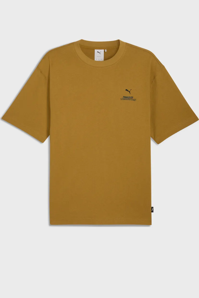 Мужская горчичная футболка GRAPHIC Magazine Tee Men 6