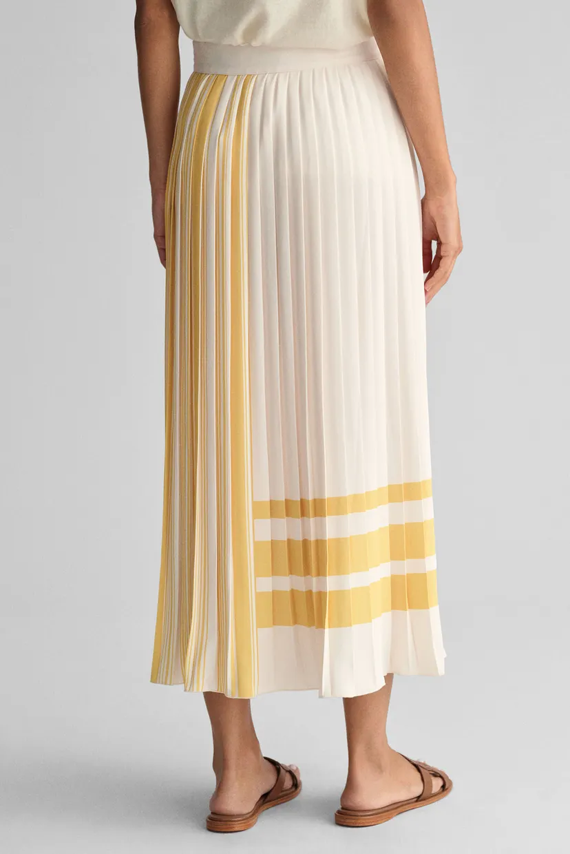 Женская белая плиссированная юбка REG STRIPED PLEATED 3