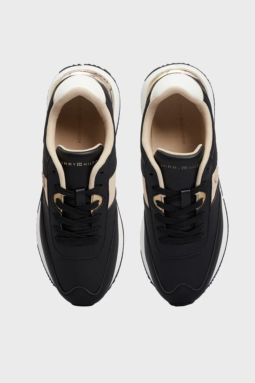 Жіночі чорні шкіряні кросівки TH ELEVATED FEMININE RUNNER HW 4