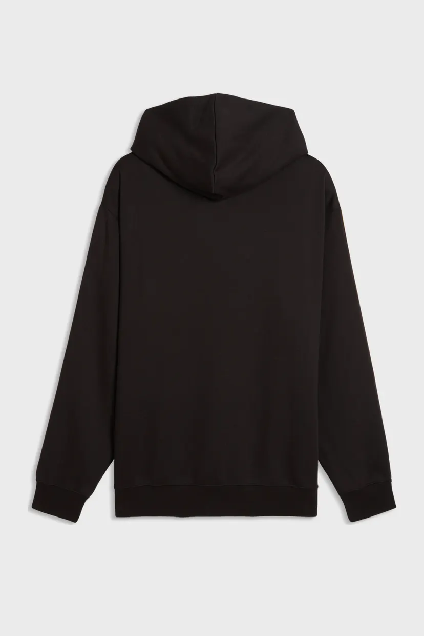 Мужское черное худи Essentials Elevated Tape Relaxed Full-Zip Hoodie Men 5