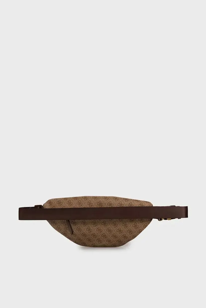 Чоловіча бежева поясна сумка з візерунком TORINO MEDIUM BUM BAG 4