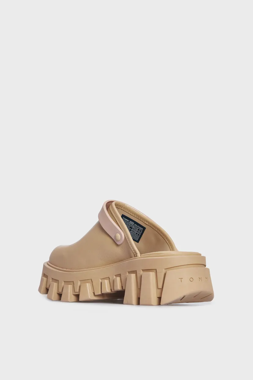 Жіночі бежеві шкіряні клоги TOMMY JEANS CHUNKY MULE LEATHER 5