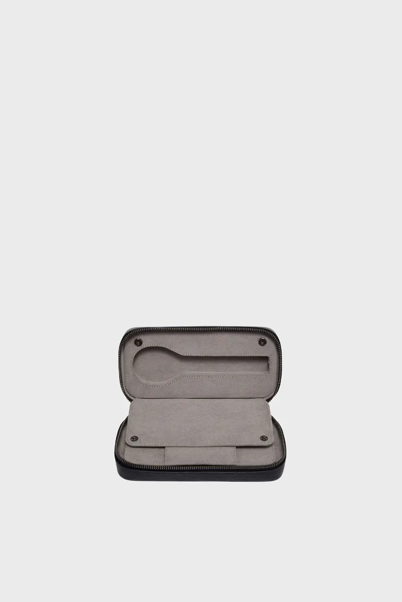 Черный кожаный чехол для часов NASSAU SLG 5
