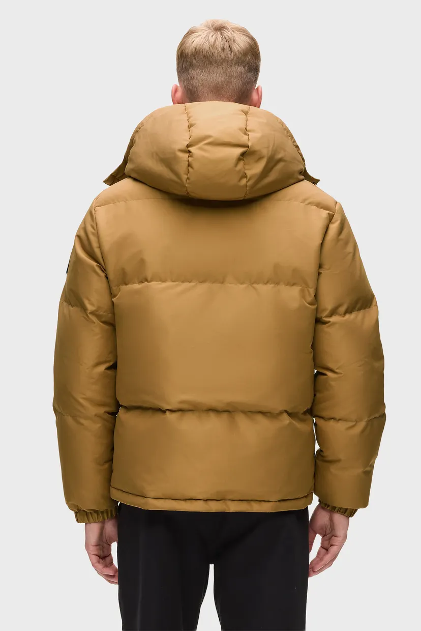 Мужская горчичная куртка puffer 3
