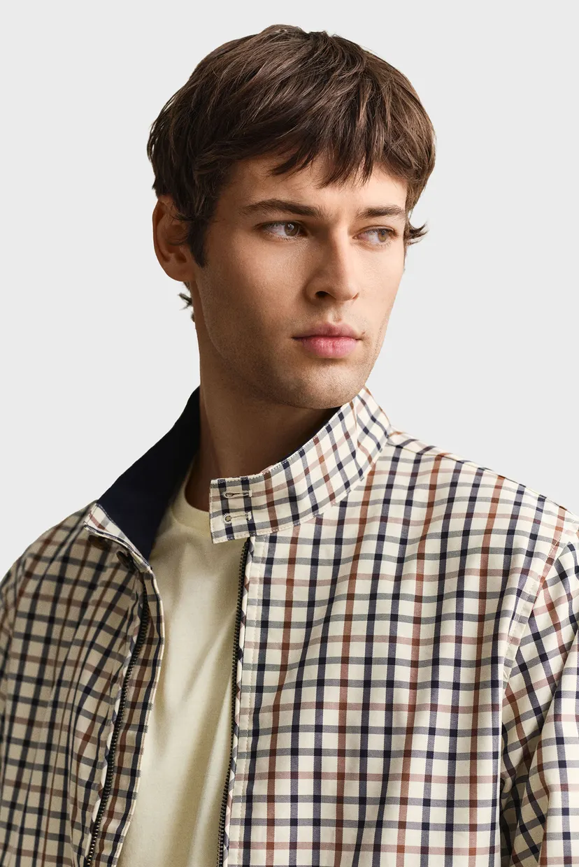 Чоловіча бежева картата куртка HARRINGTON 4