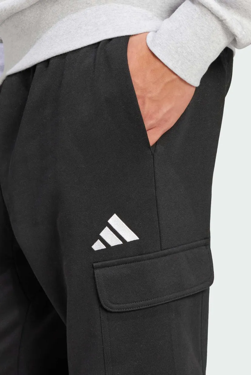 Мужские черные спортивные брюки Essentials Feelcozy Fleece Cargo 4