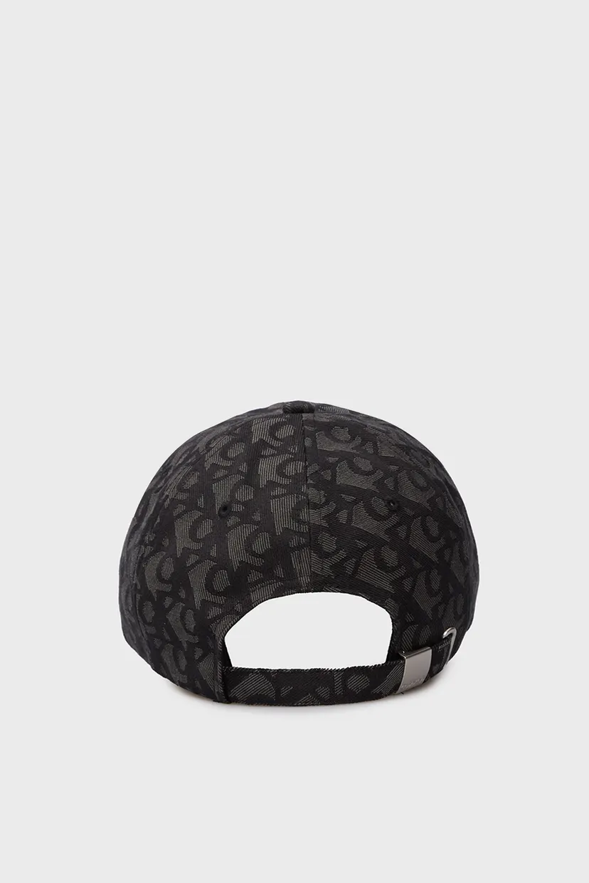 Чоловіча чорна кепка з візерунком LOGO JACQUARD 3