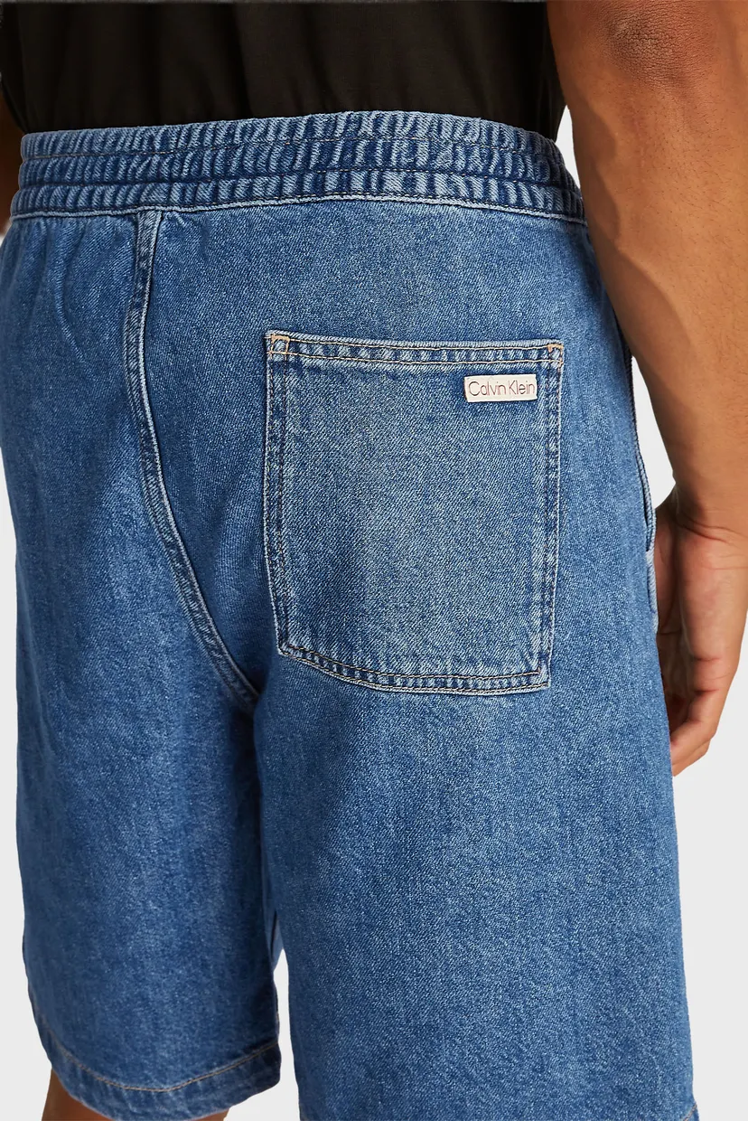 Мужские синие джинсовые шорты PULL ON RELAXED DENIM 4