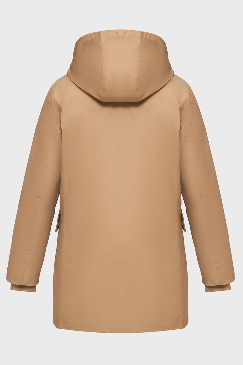 Женская бежевая парка PADDED 7