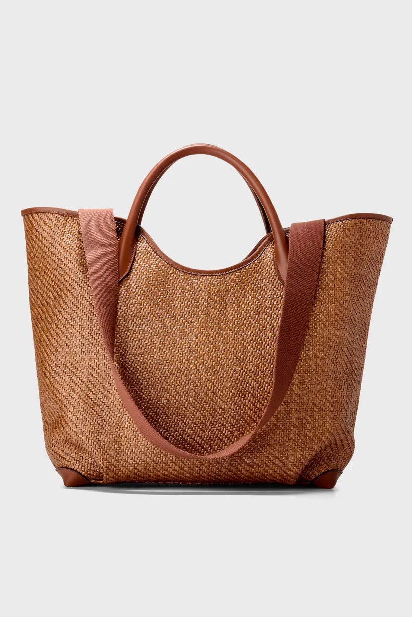 Жіноча коричнева сумка Amagansett Straw Tote Bag 4