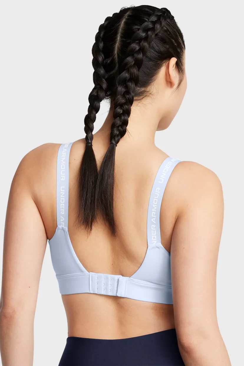 Жіночий блакитний топ UA Infinity High 2.0 Bra 3