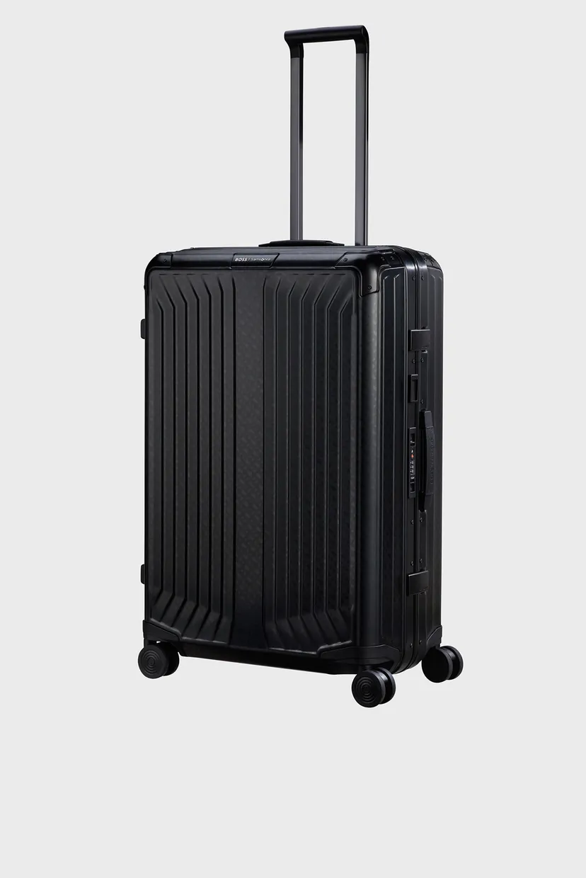 Чорна валіза 76 см LITE-BOX ALU / BOSS GRAPHITE MONOGRAM 4