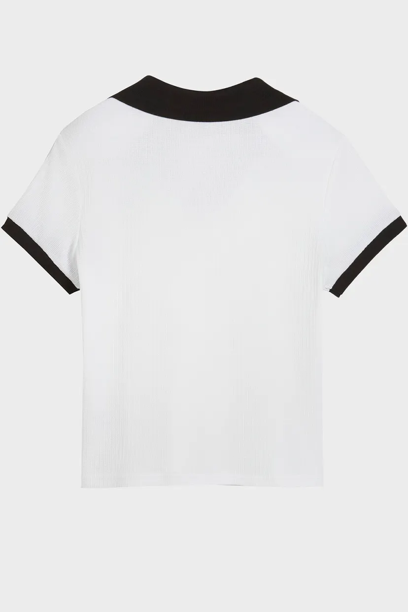 Женское белое поло Wardrobe Essentials Polo Women 5