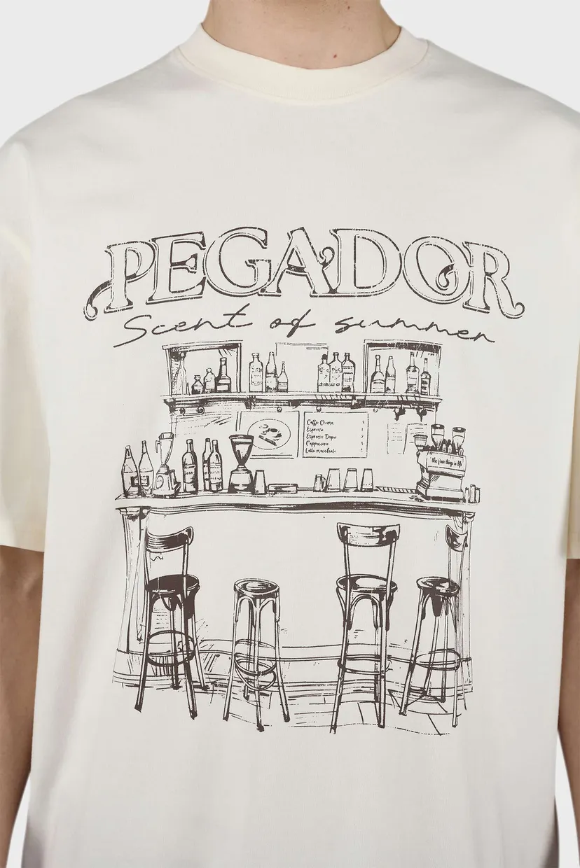 Мужская белая футболка Barno Oversized Tee 5