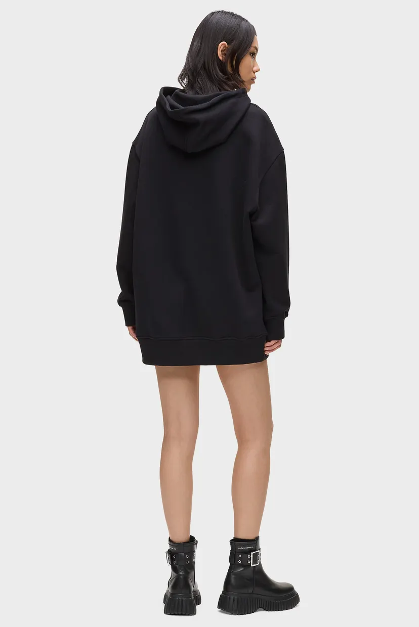 Жіноче чорне худі oversized 3