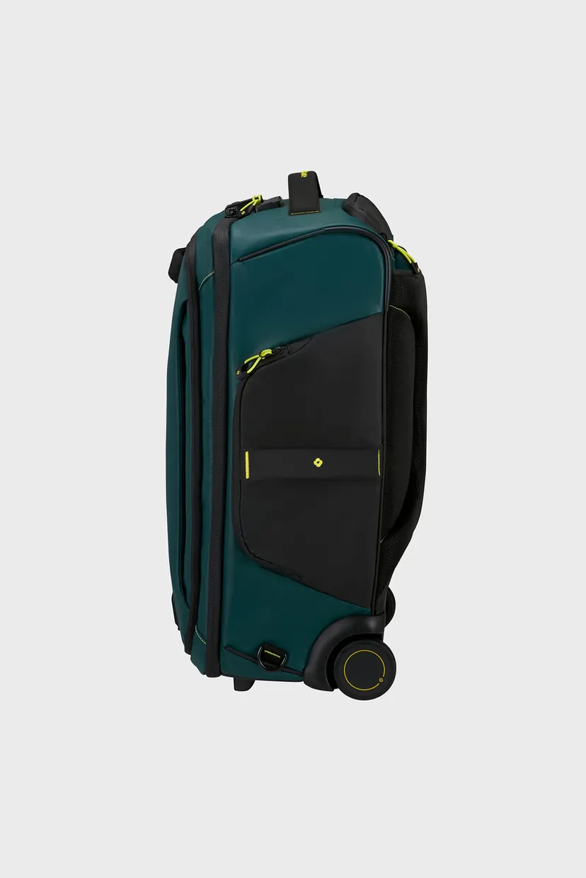 Темно-зелена валіза 55 см ECODIVER DARK TEAL/LIME 5