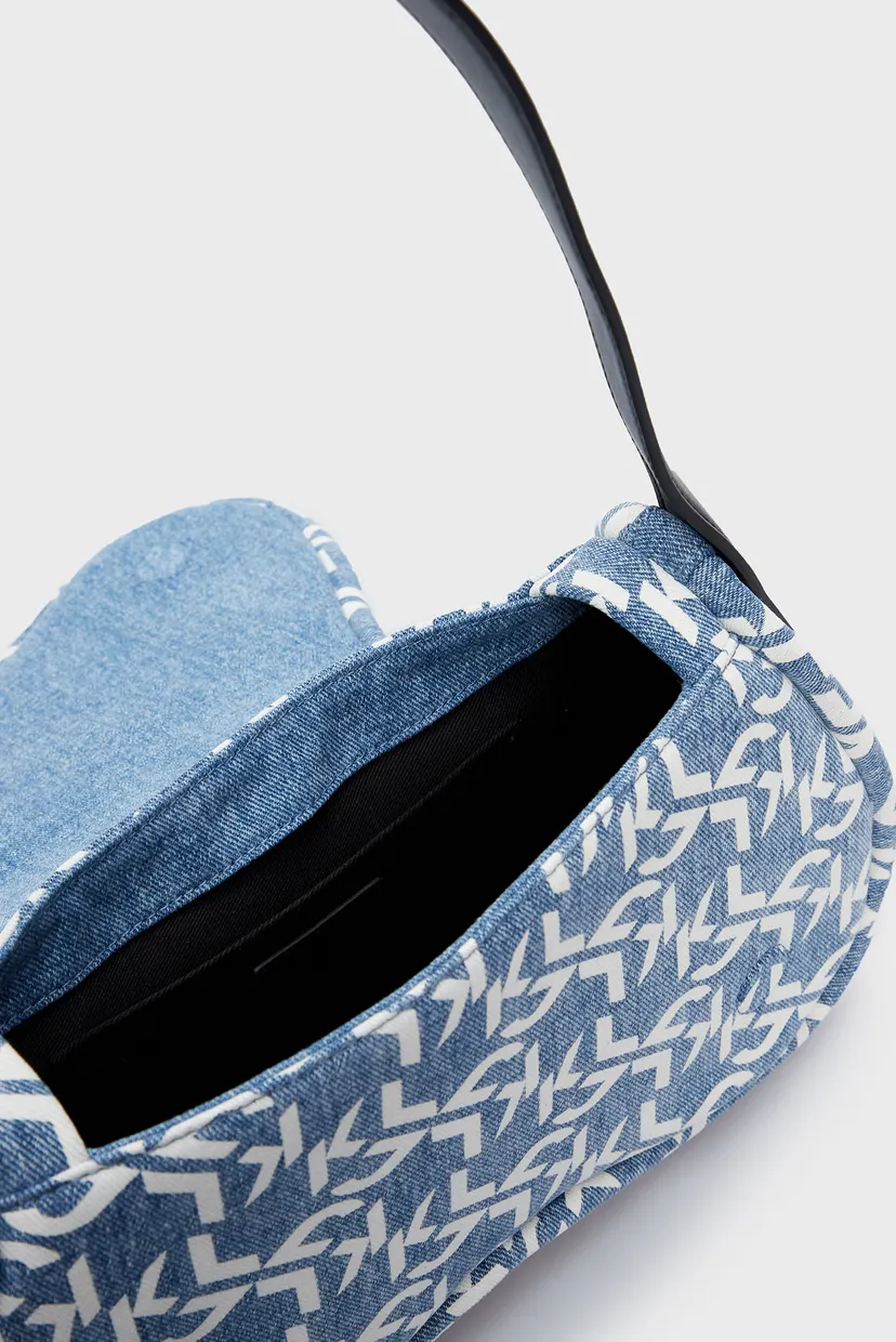 Жіноча синя джинсова сумка з візерунком SUNGLASS DENIM SHOULDER BAG 5