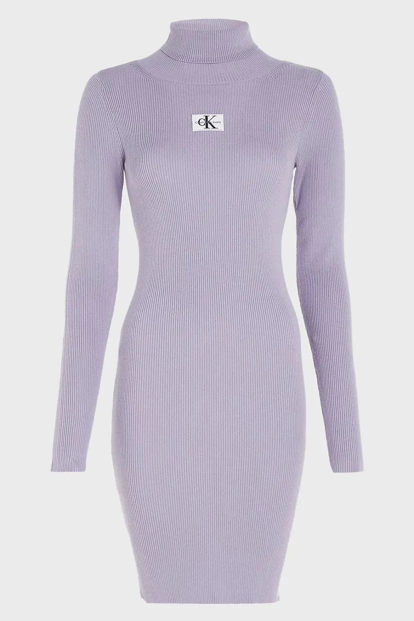 Жіноча бузкова сукня BADGE ROLL NECK 5