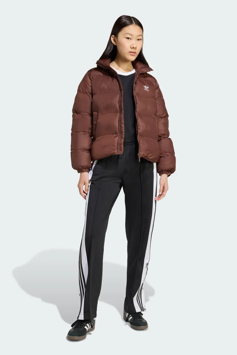 Жіноча коричнева куртка Adicolor Short Puffer adidas JX2948 — MD