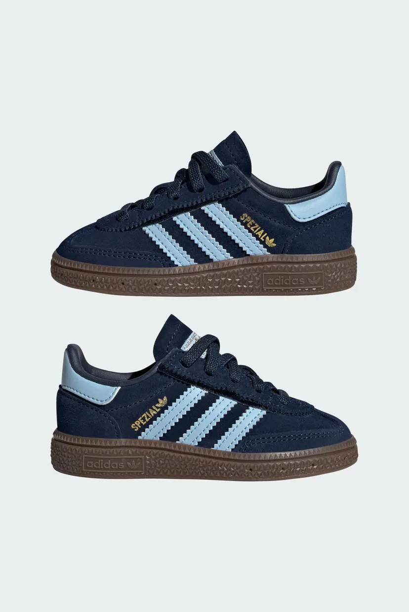 Детские темно-синие замшевые сникерсы Handball Spezial Comfort Closure Elastic Lace Kids 7