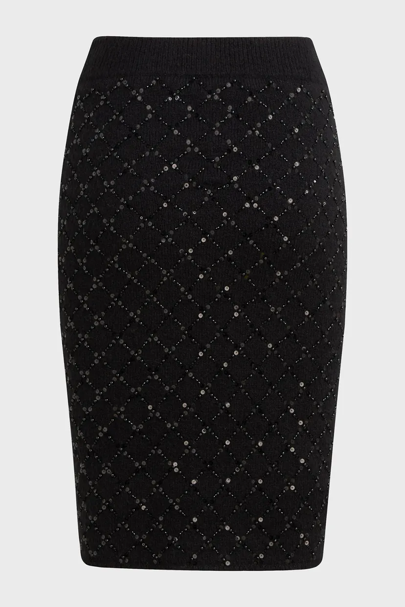 Жіноча чорна спідниця embellished 7