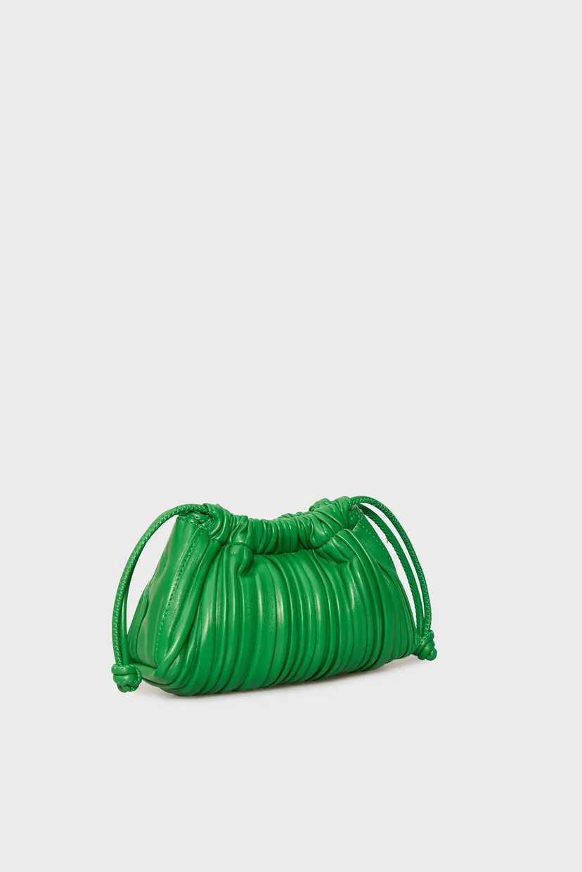Женская зеленая сумка PLISSE MINI DRAWSTRING 3