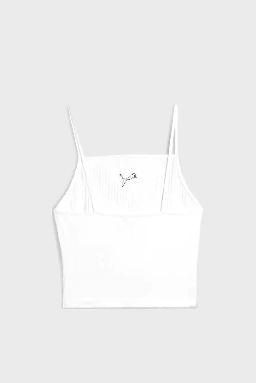 Жіночий білий топ WARDROBE ESS Ribbed Tank Top Women 7