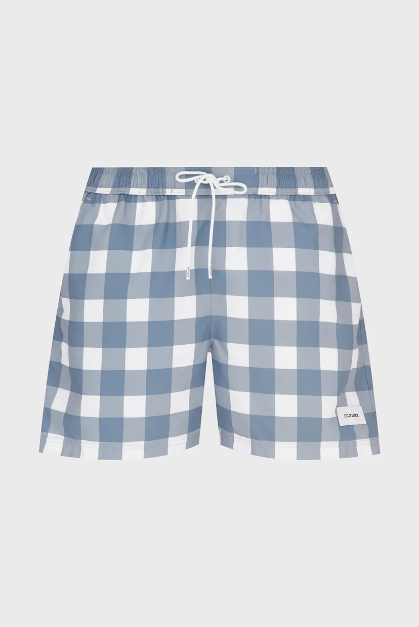 Чоловічі картаті плавальні шорти MEDIUM DRAWSTRING LABEL PRINT 6
