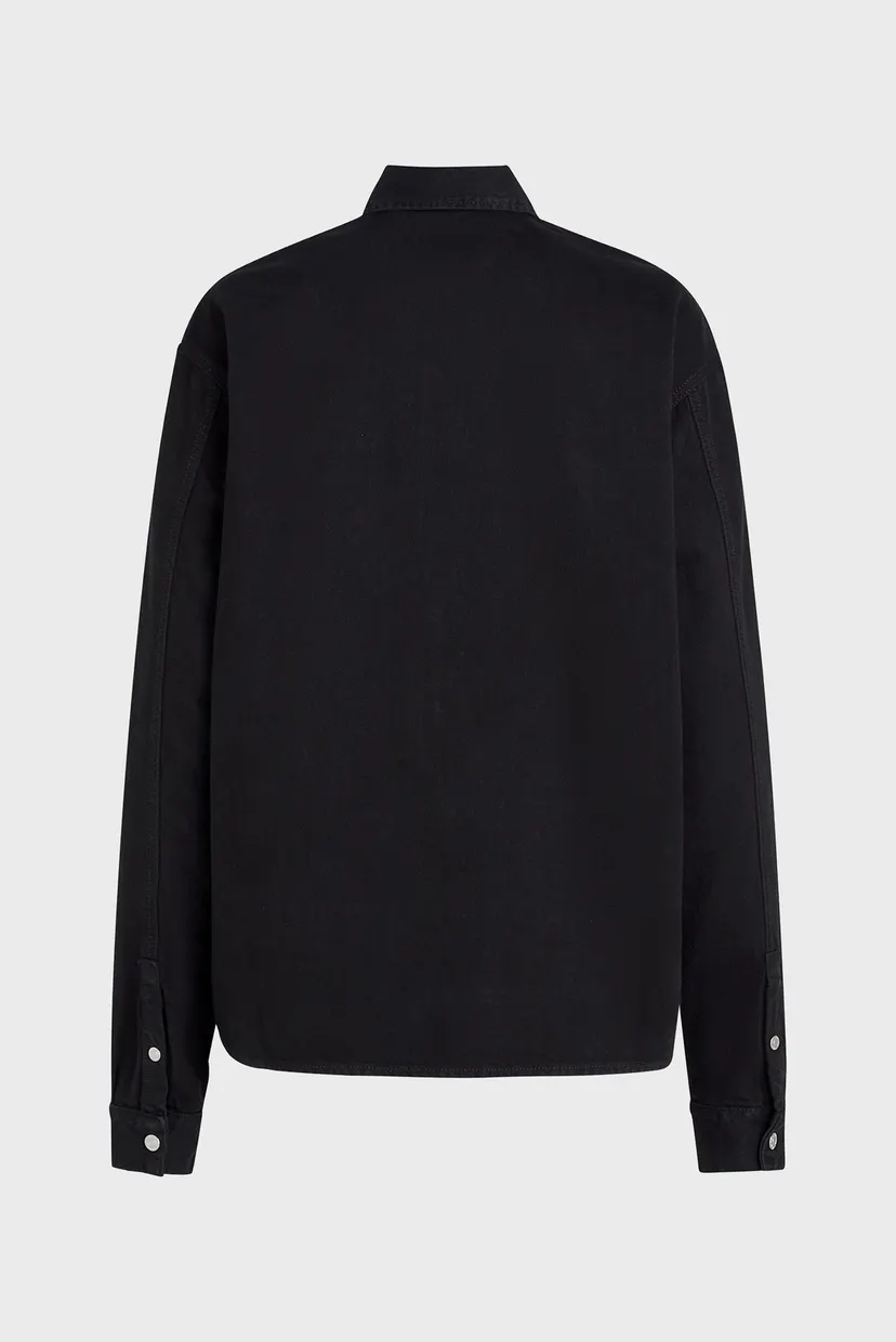 Жіноча чорна джинсова сорочка overshirt 6