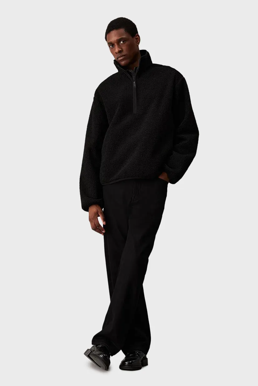 Чоловіча чорна спортивна кофта HALF ZIP SHERPA 3