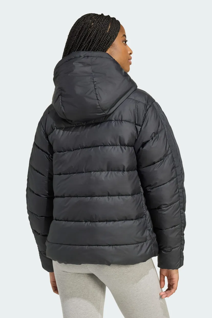 Женская черная куртка Essentials CLIMAWARM 3-Stripes Synthetic Down Hooded 3