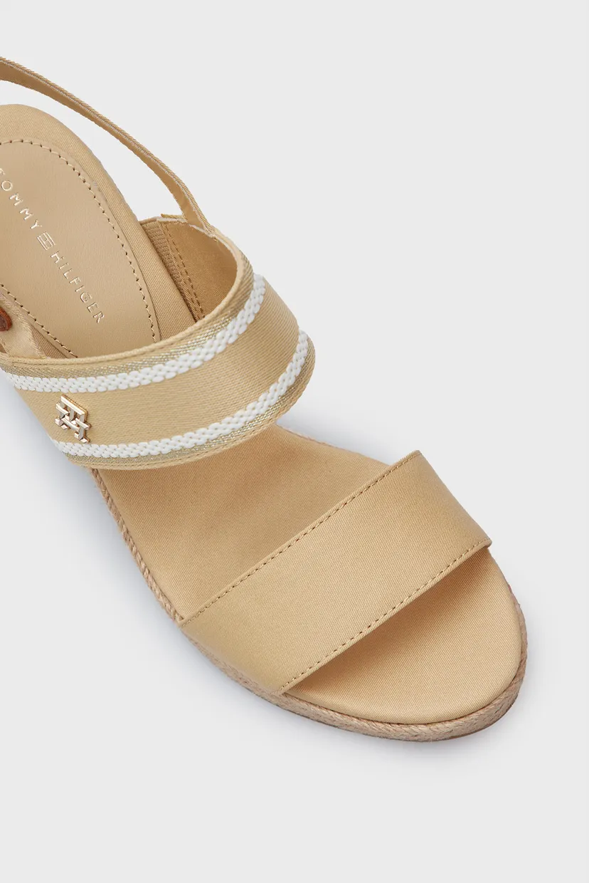 Женские бежевые босоножки MONO WEBBING HIGH WEDGE SANDAL 4