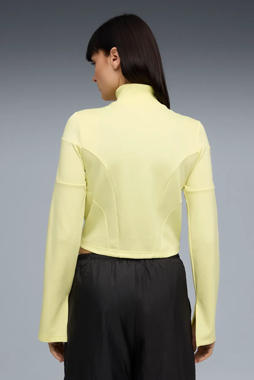 Женская желтая спортивная кофта DARE TO Slim Cropped Track Jacket Women 3