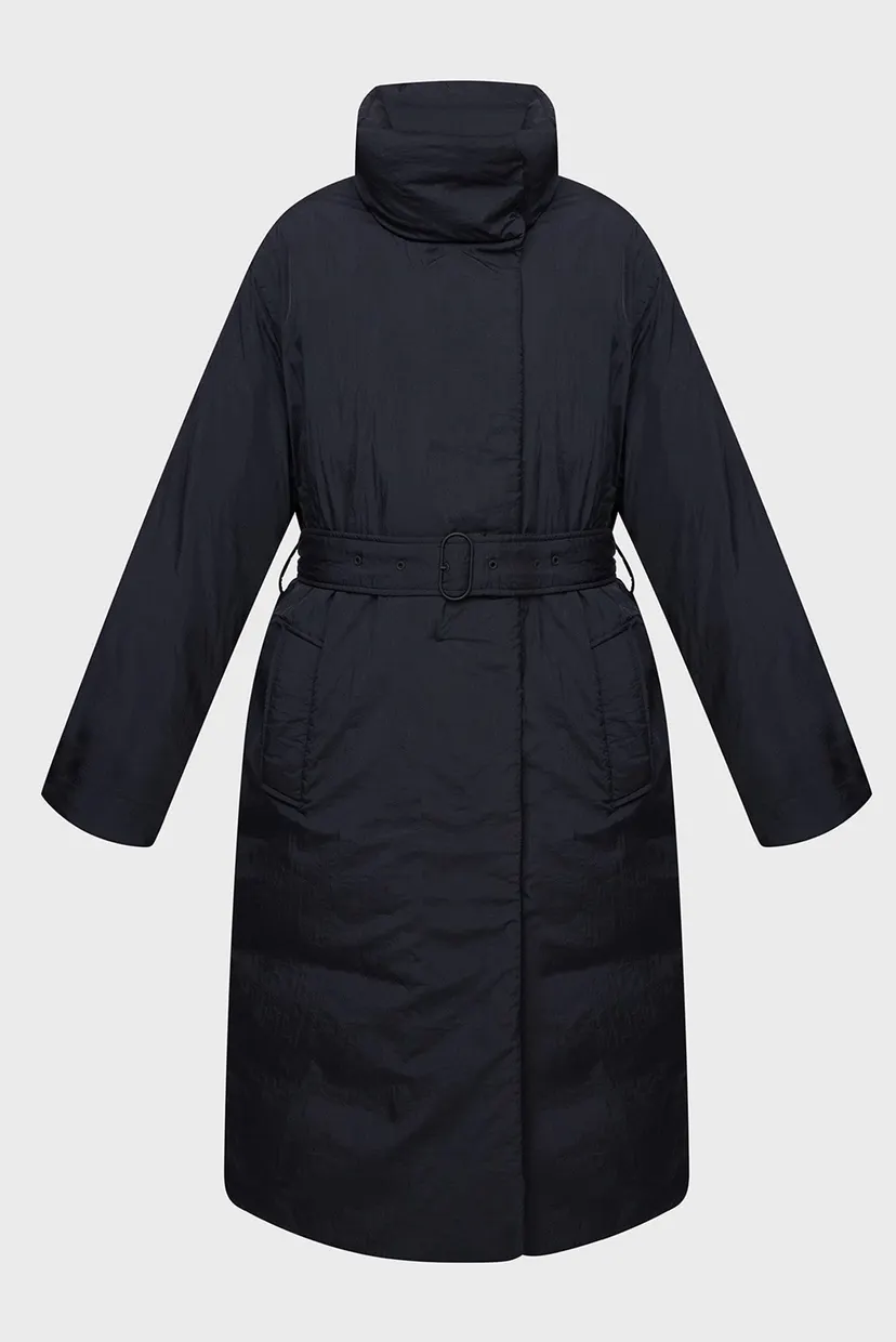 Женский черный пуховик CRINKLE NYLON DOWN WRAP 5
