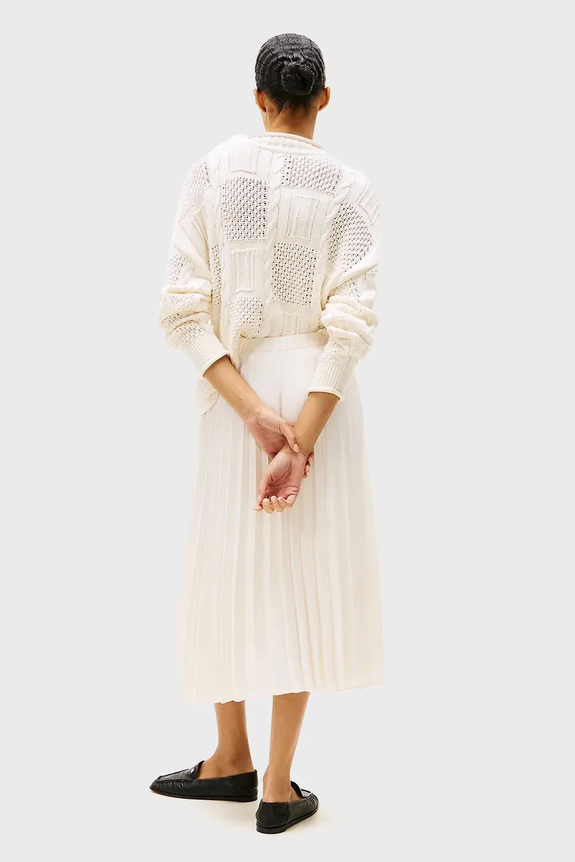 Жіноча біла плісирована спідниця FLUID PLEATED PULL ON 3