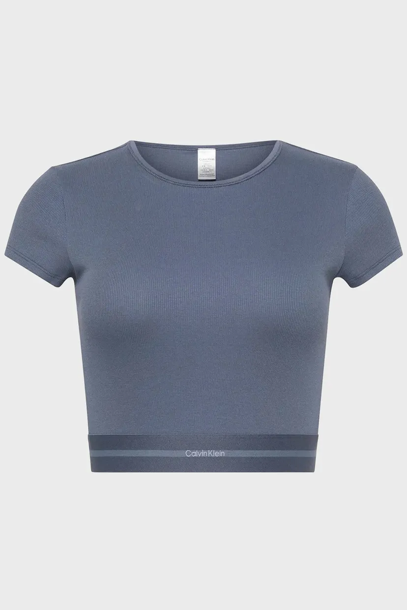 Жіночий синій топ RIB CROP TEE 5