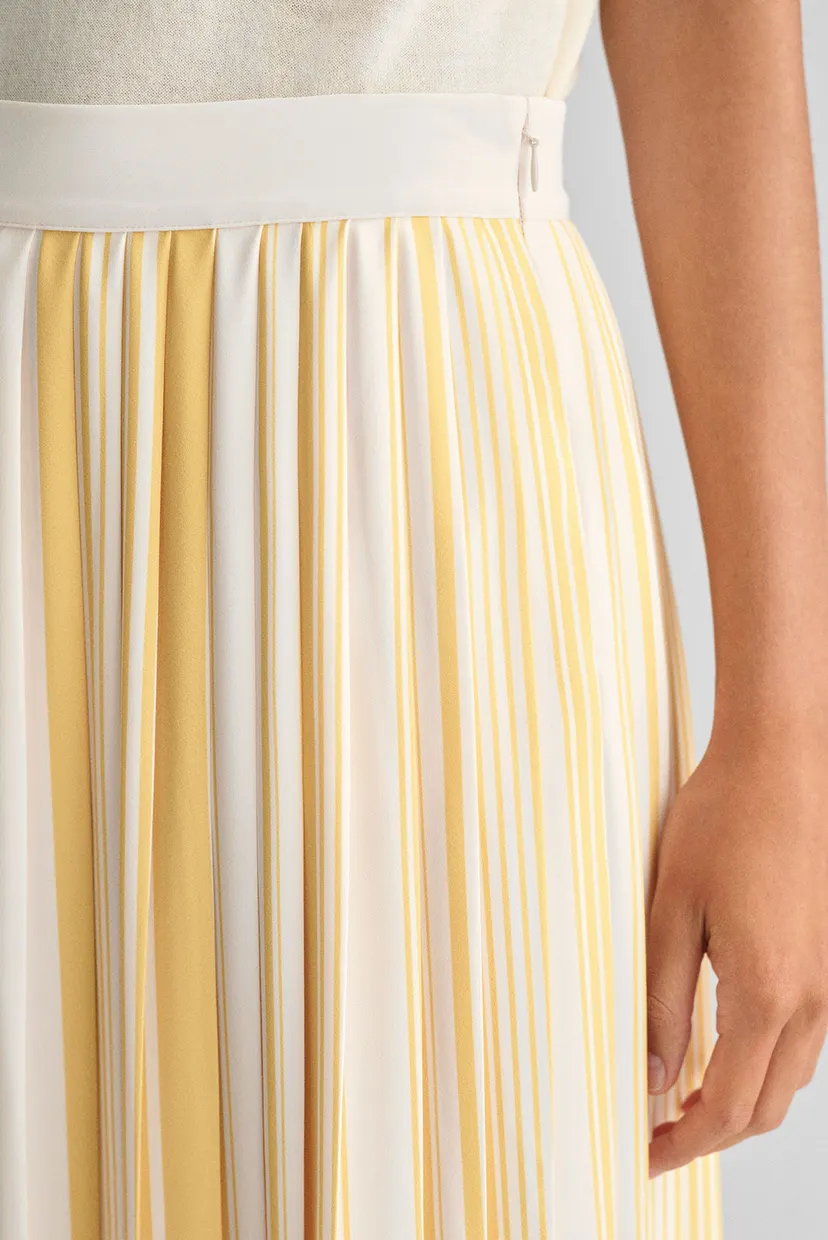 Женская белая плиссированная юбка REG STRIPED PLEATED 4