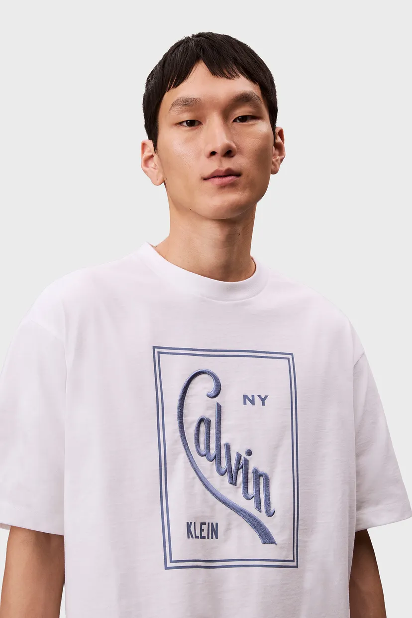 Чоловіча біла футболка SS 16S CALVIN STAMP 4