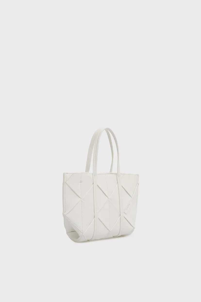 Жіноча біла сумка WOVEN MINI TOTE CROSSBODY 3