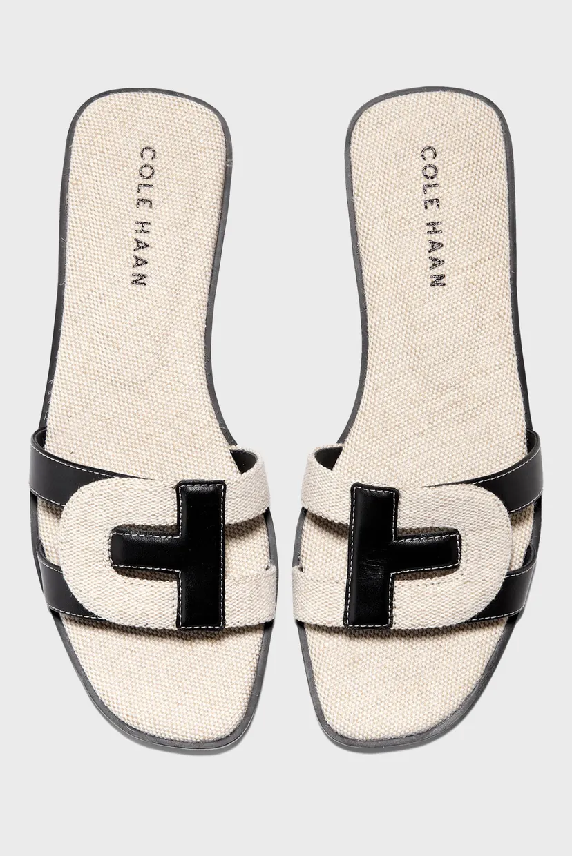 Жіночі чорні шкіряні слайдери Chrisee Slide Sandal 4